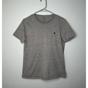 Polo Ralph Lauren Mens Custom Fit Size Small Gray Crewneck Cotton Tee Shirt
